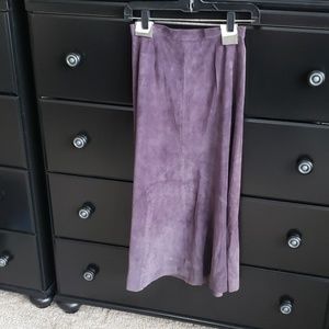 Suede lined full,long once worn skirt